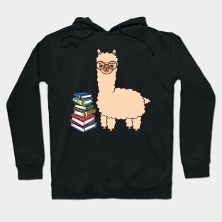 Alpaca with books is learning. Hoodie